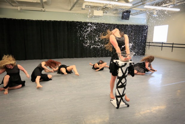 Corps Bara Dance Theatre rehearsing "Cleansing," one of six dance pieces in Absence. Photo Credit: Char G. Photography