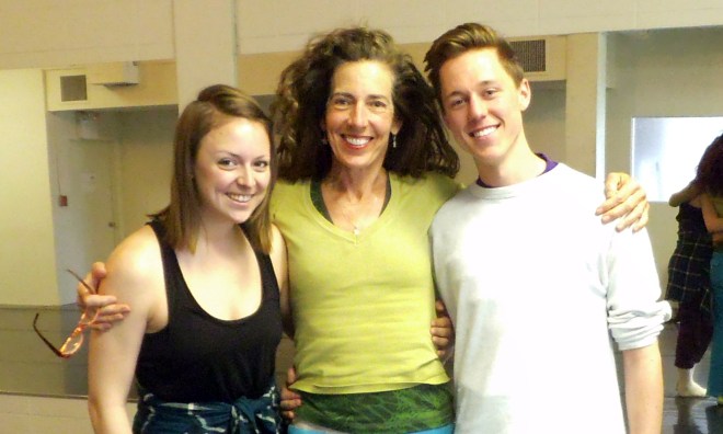 Sylvie Moquin and Dario Charles with Davida Monk, after rehearsal.