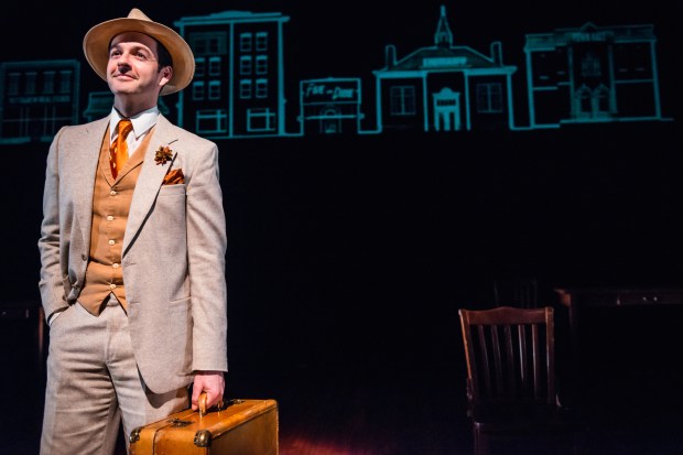 Tyrell Crews as Ellery Queen in CALAMITY TOWN by Vertigo Theatre's BD&amp;P Mystery Theatre Series_CREDIT Tim Nguyen