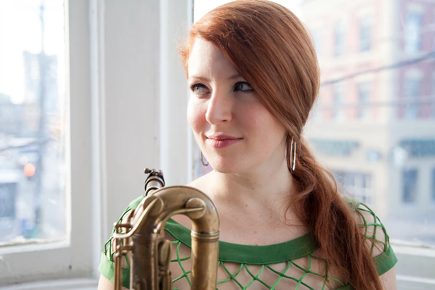 Alison Young, saxophonist.